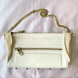 Rebecca Minkoff White Leather Clutch Bag